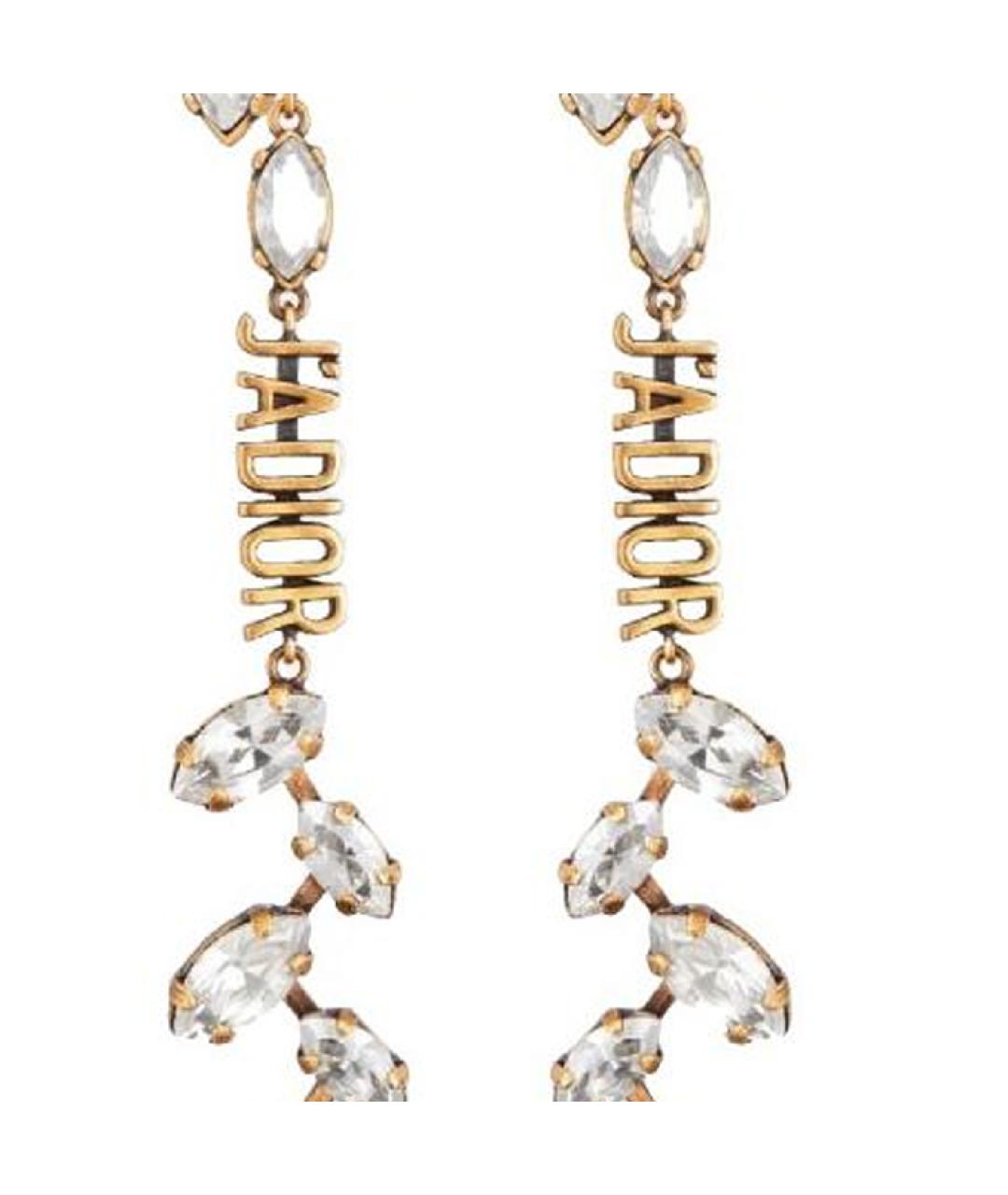 CHRISTIAN DIOR Золотые металлические серьги, фото 2