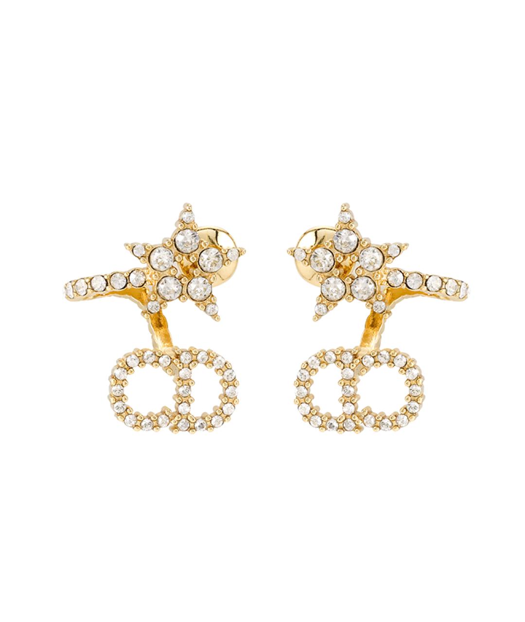 CHRISTIAN DIOR Золотые металлические серьги, фото 1