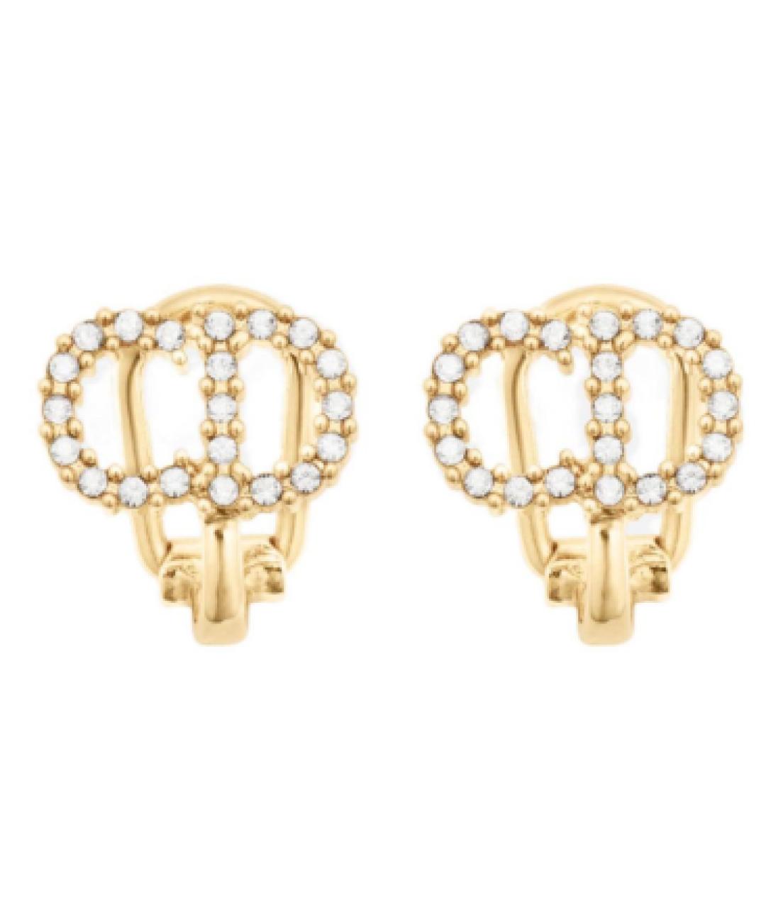 CHRISTIAN DIOR Золотые металлические серьги, фото 2