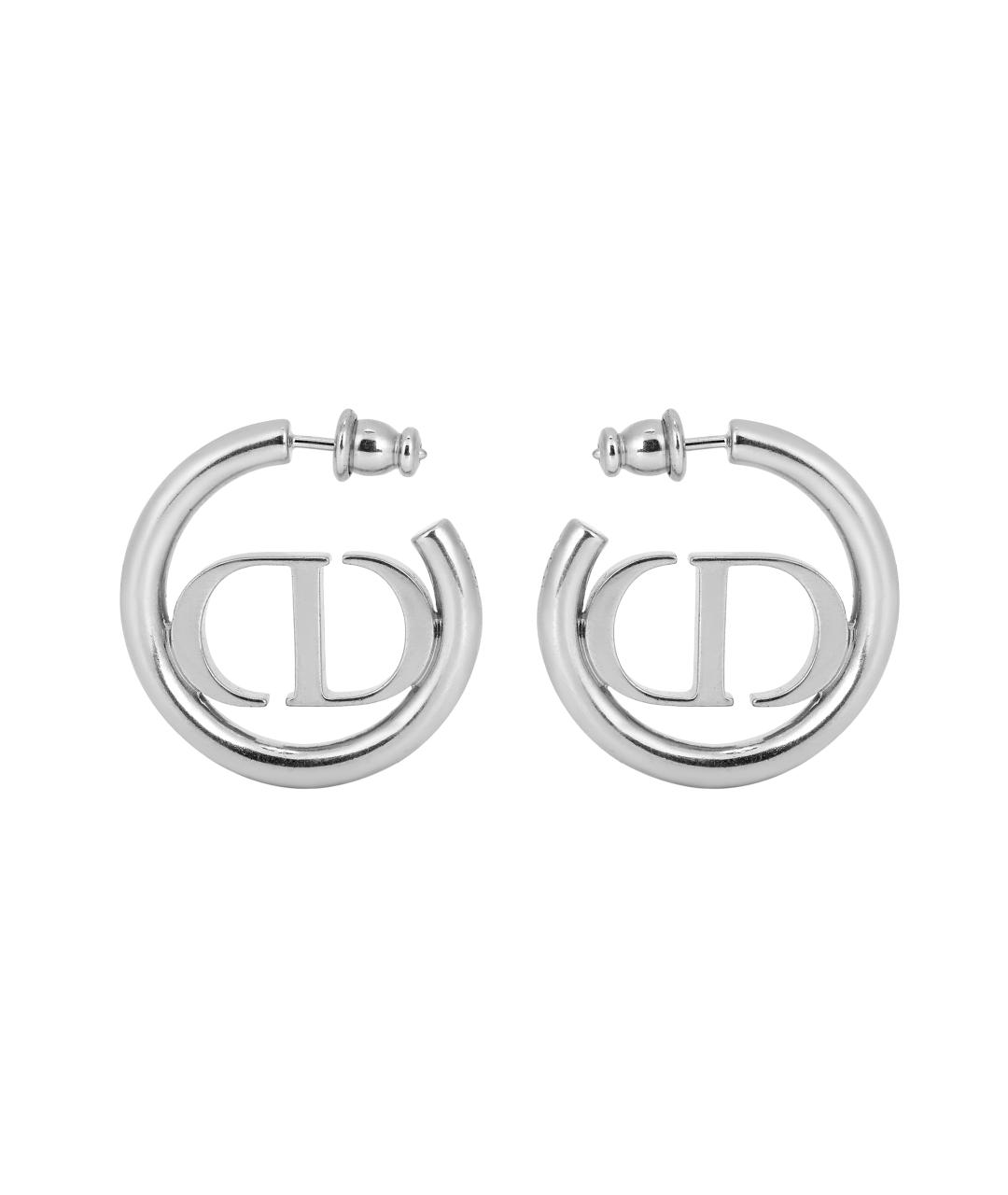 CHRISTIAN DIOR Серебряные металлические серьги, фото 1