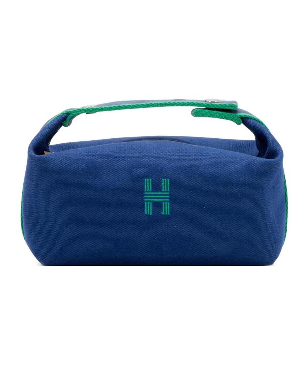 HERMES Синяя косметичка, фото 1