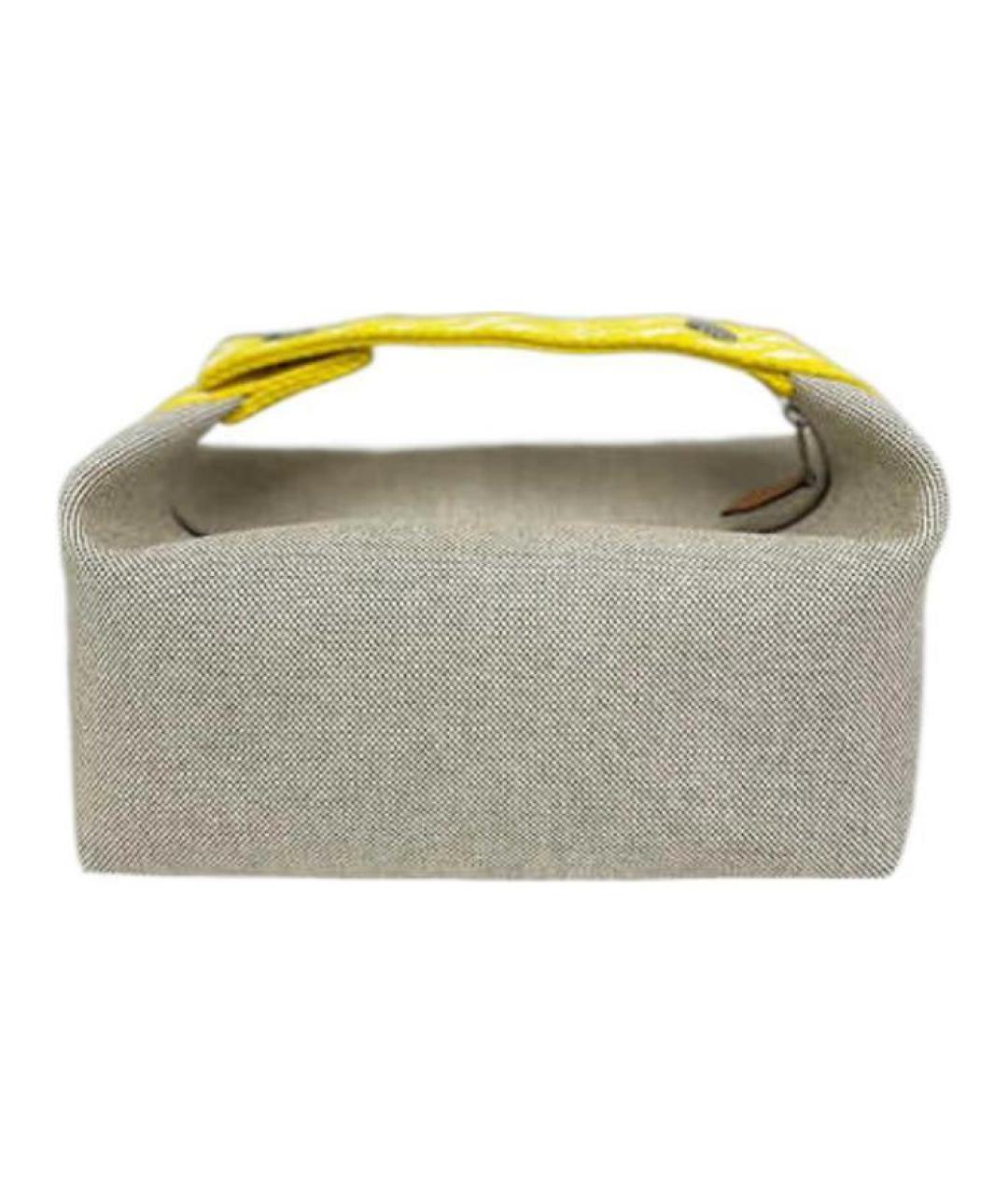 HERMES Бежевая косметичка, фото 5