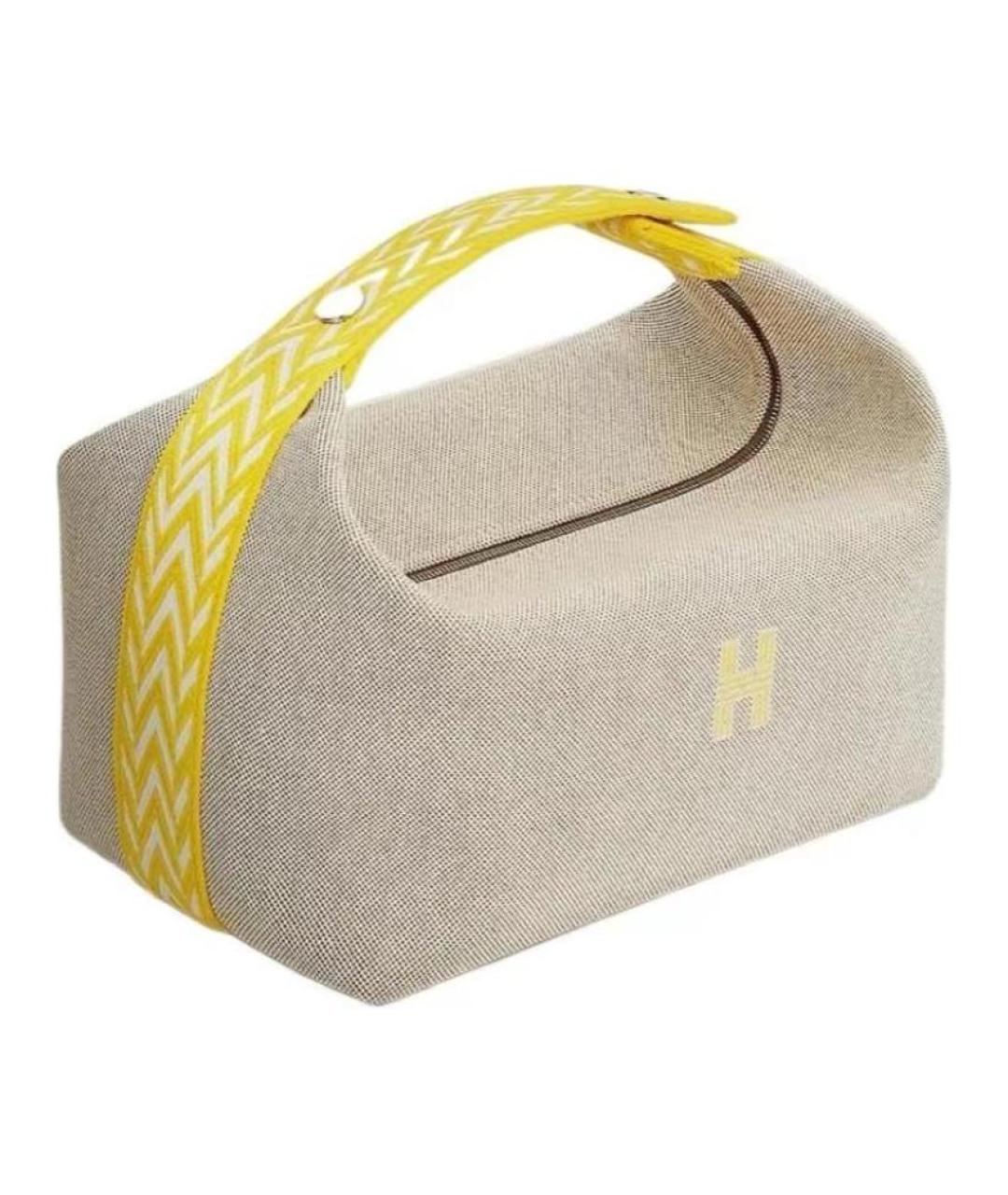 HERMES Бежевая косметичка, фото 1