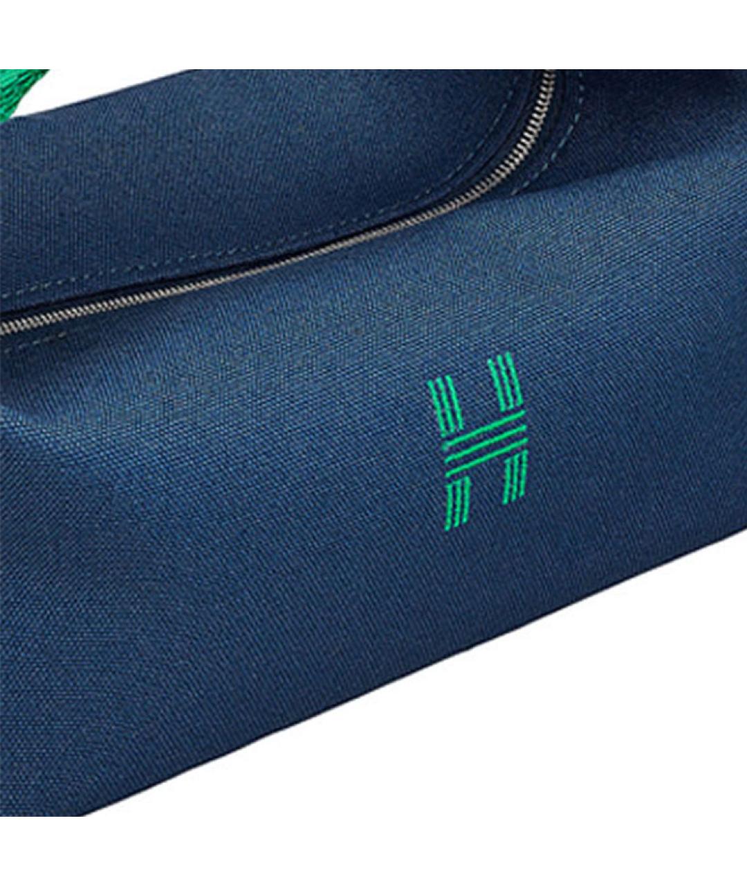 HERMES Темно-синяя косметичка, фото 3