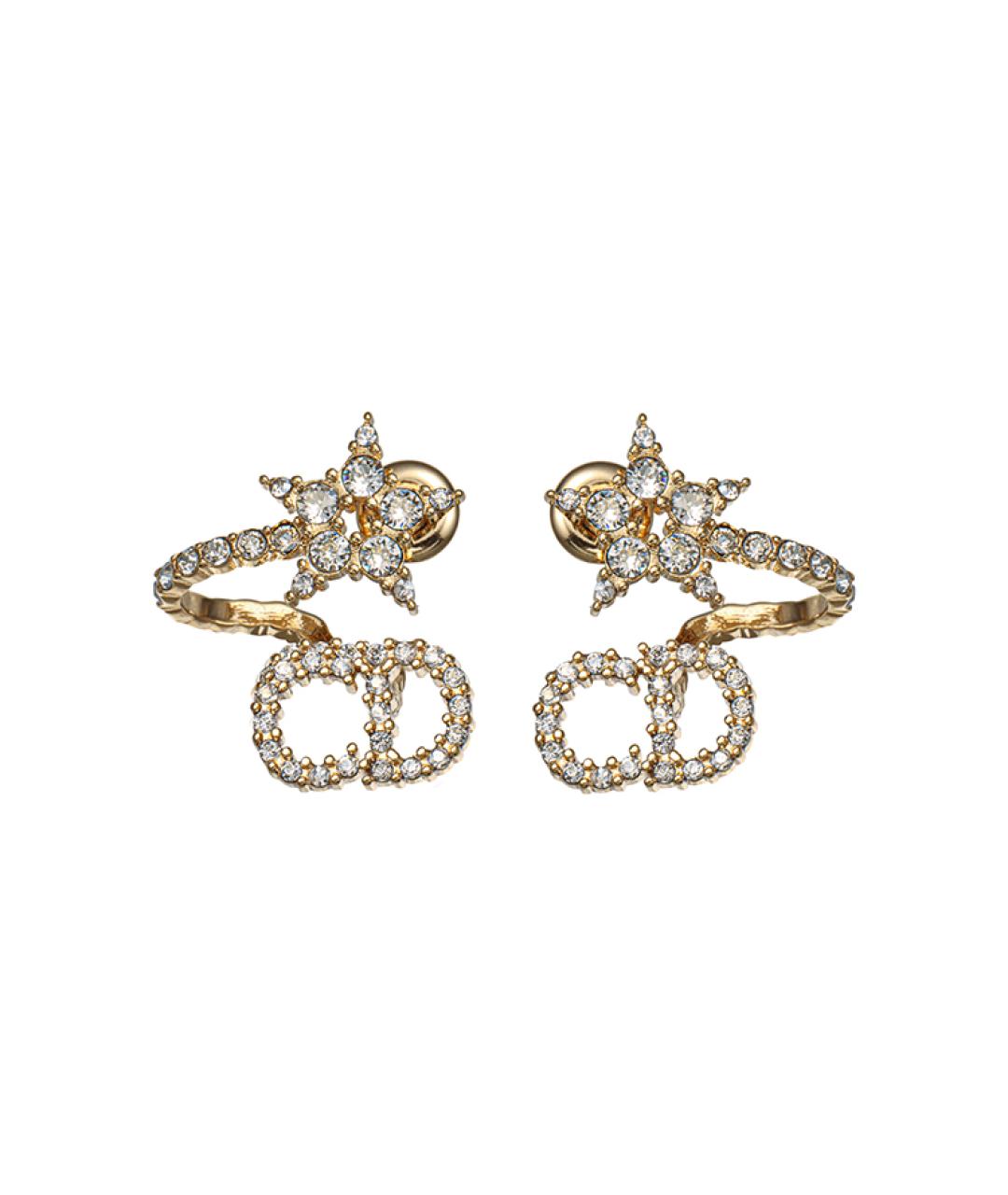 CHRISTIAN DIOR Золотые металлические серьги, фото 3