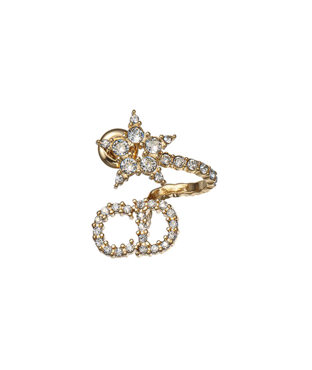 CHRISTIAN DIOR Золотые металлические серьги, фото 4