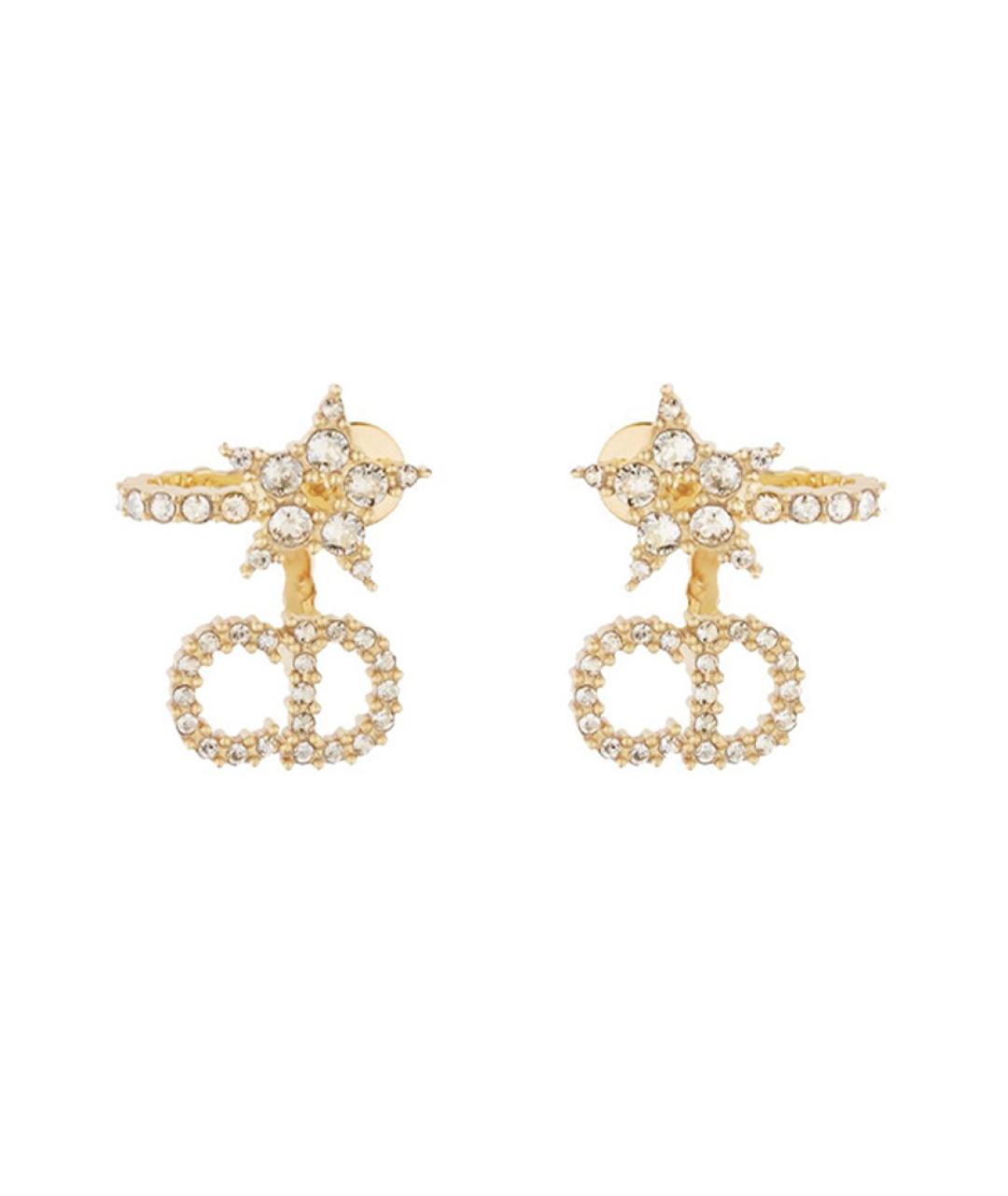 CHRISTIAN DIOR Золотые металлические серьги, фото 1
