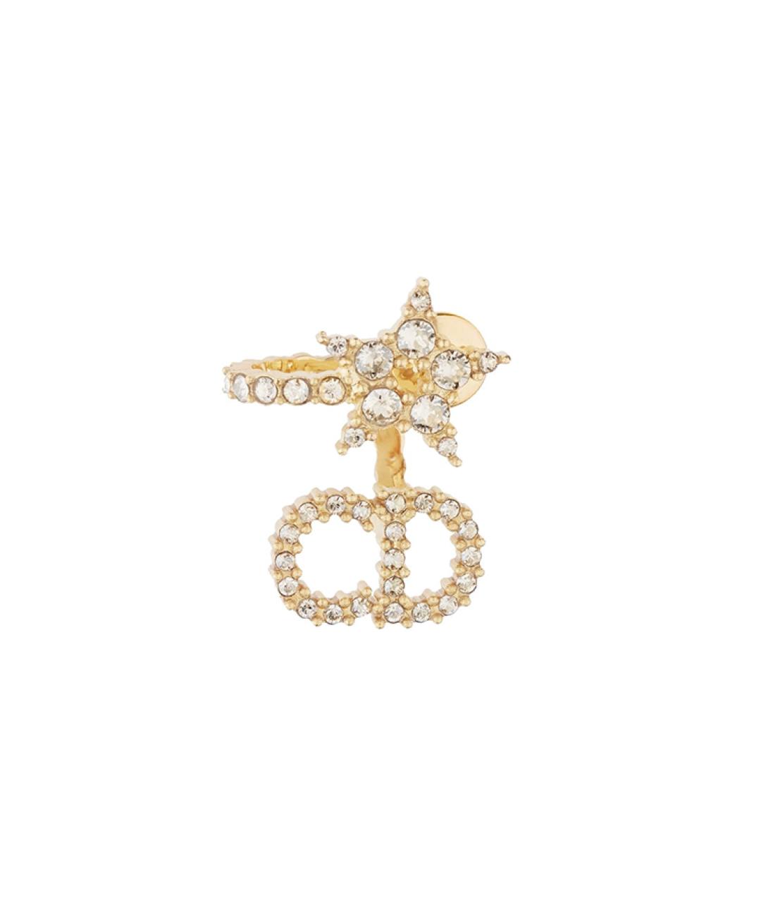 CHRISTIAN DIOR Золотые металлические серьги, фото 2