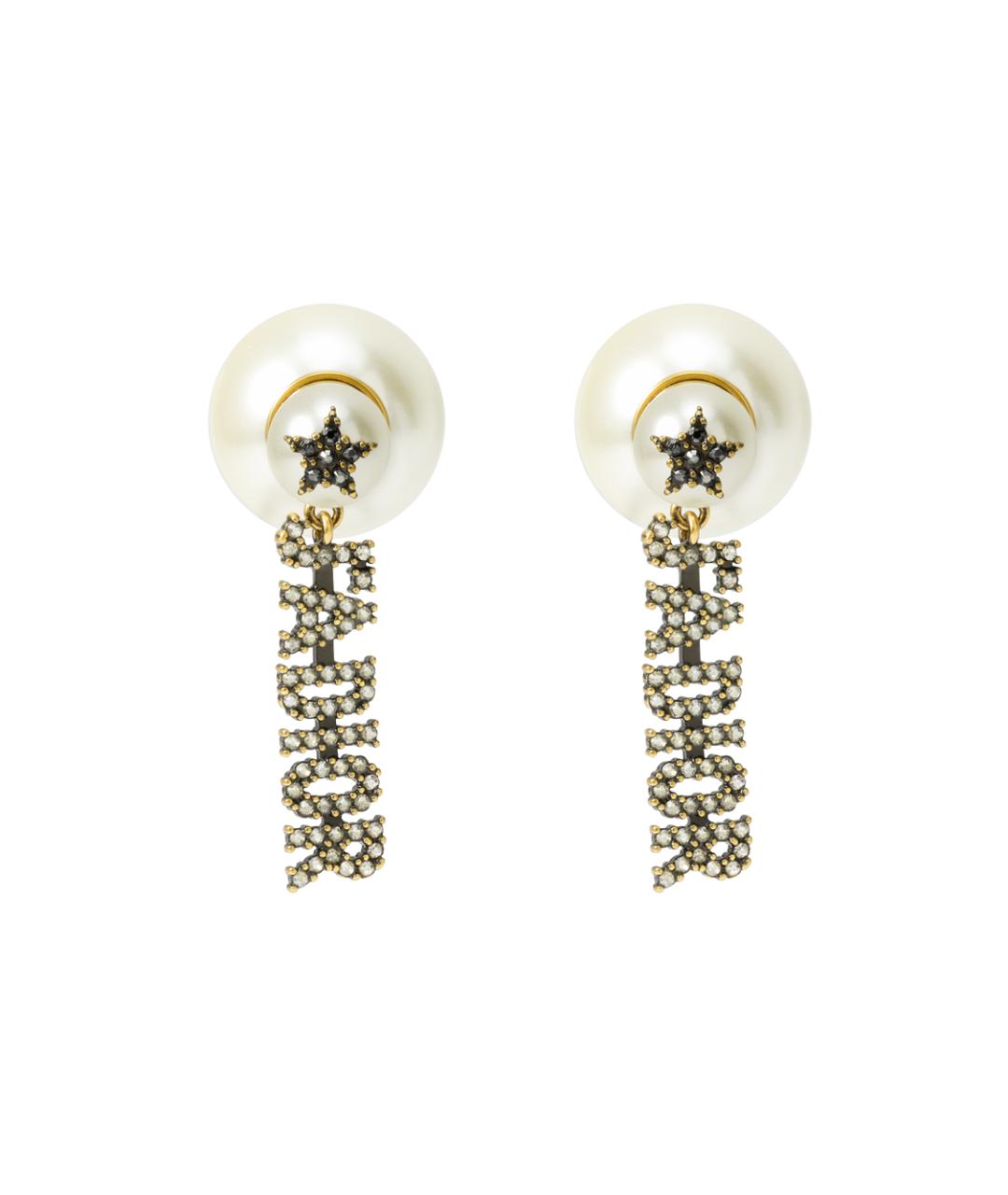 CHRISTIAN DIOR Золотые металлические серьги, фото 1