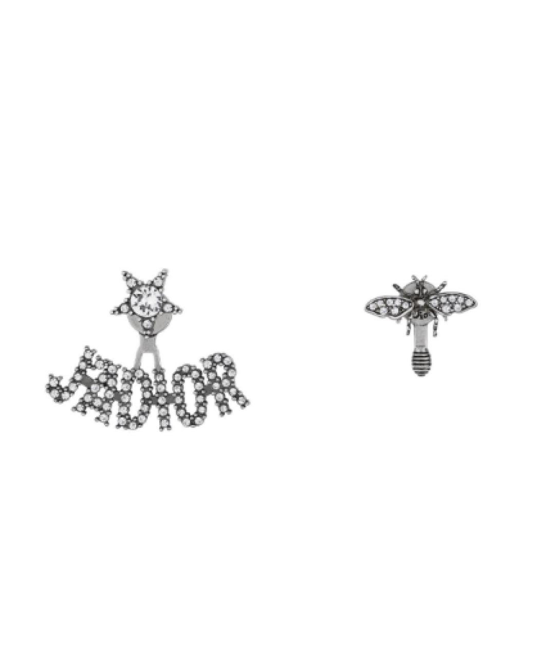 CHRISTIAN DIOR Серебряные металлические серьги, фото 2