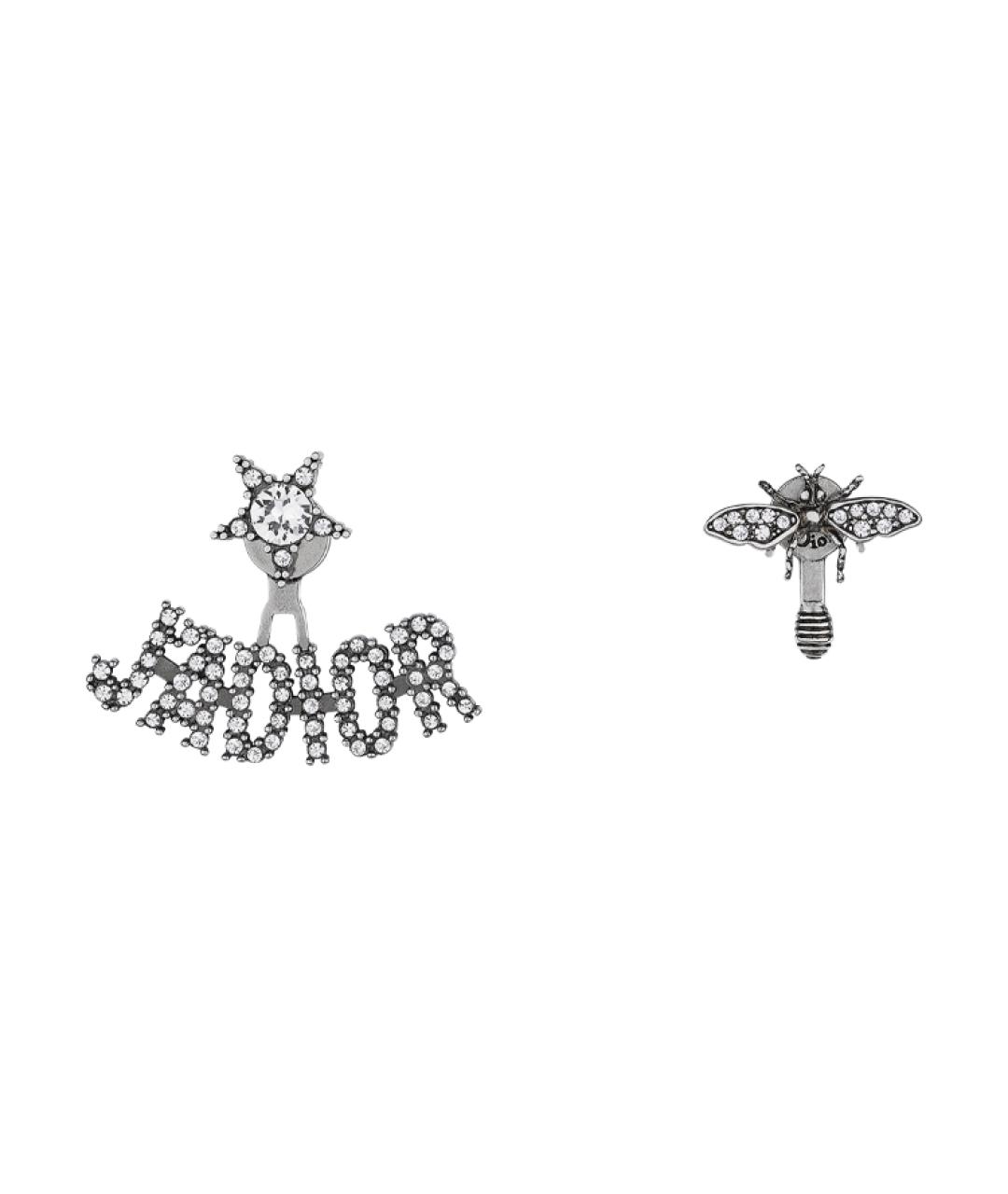 CHRISTIAN DIOR Серебряные металлические серьги, фото 1