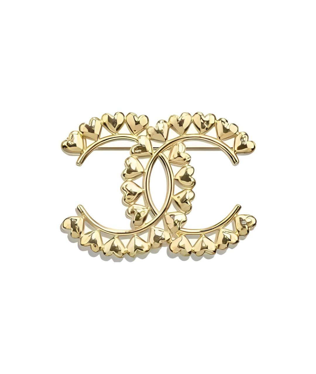 CHANEL Золотая металлическая булавка / брошь, фото 1