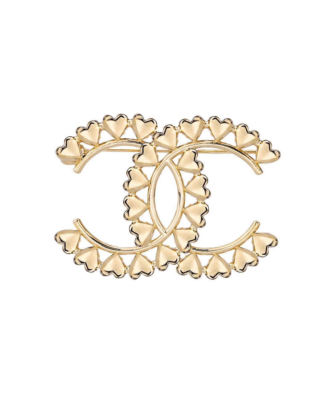 CHANEL Золотая металлическая булавка / брошь, фото 2