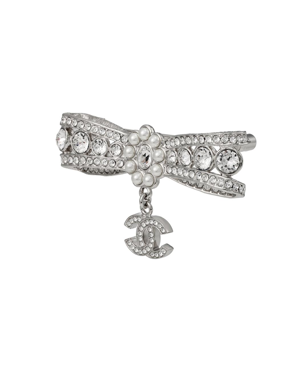 CHANEL Серебряная металлическая булавка / брошь, фото 3