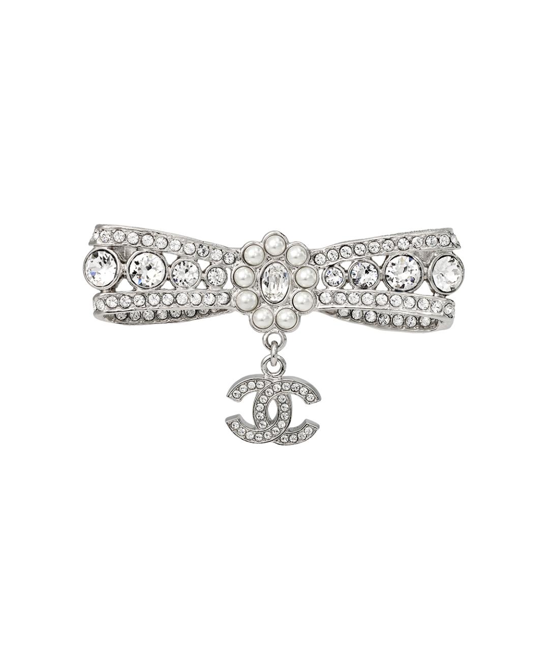 CHANEL Серебряная металлическая булавка / брошь, фото 2