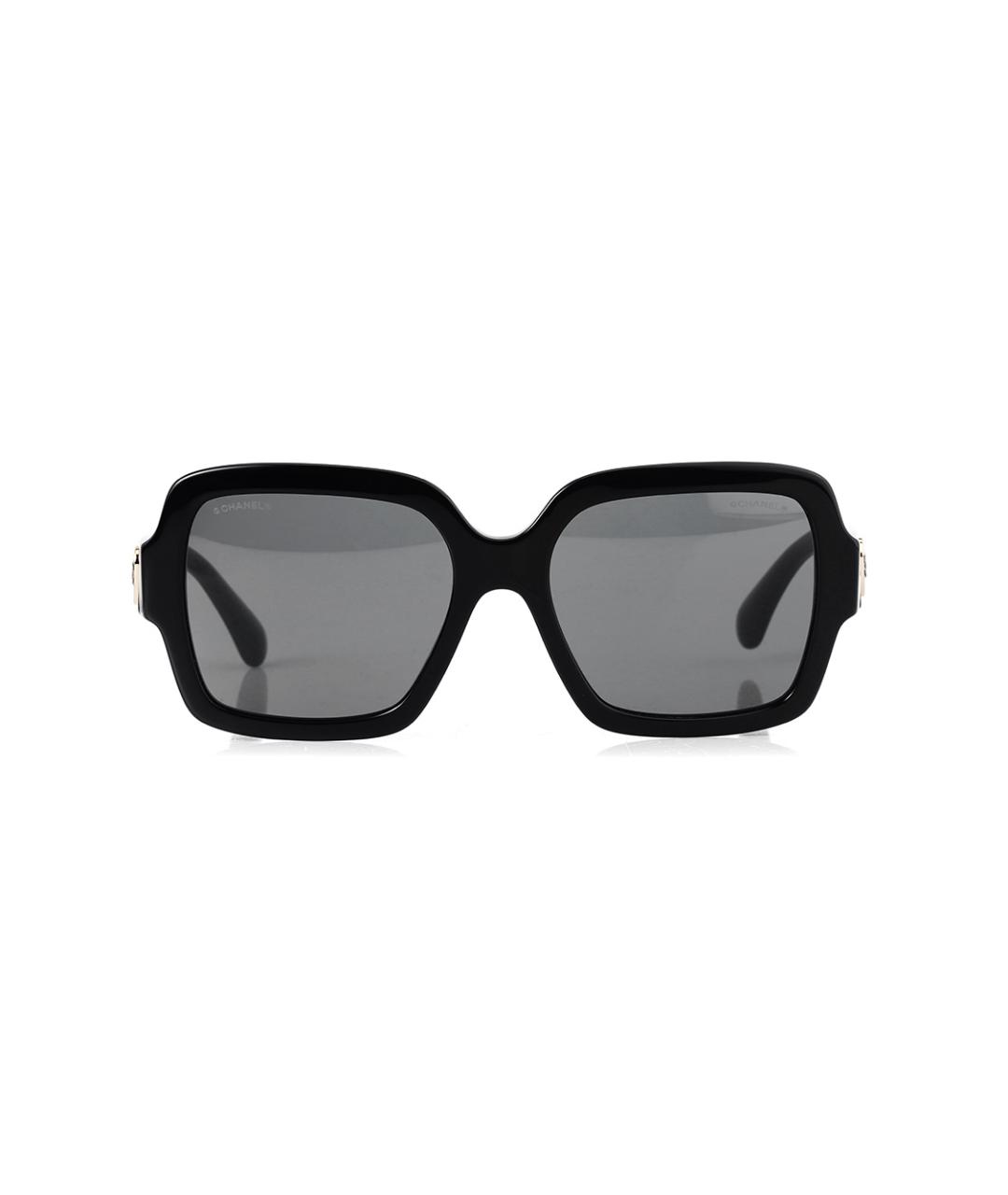 CHANEL Черные пластиковые солнцезащитные очки, фото 2