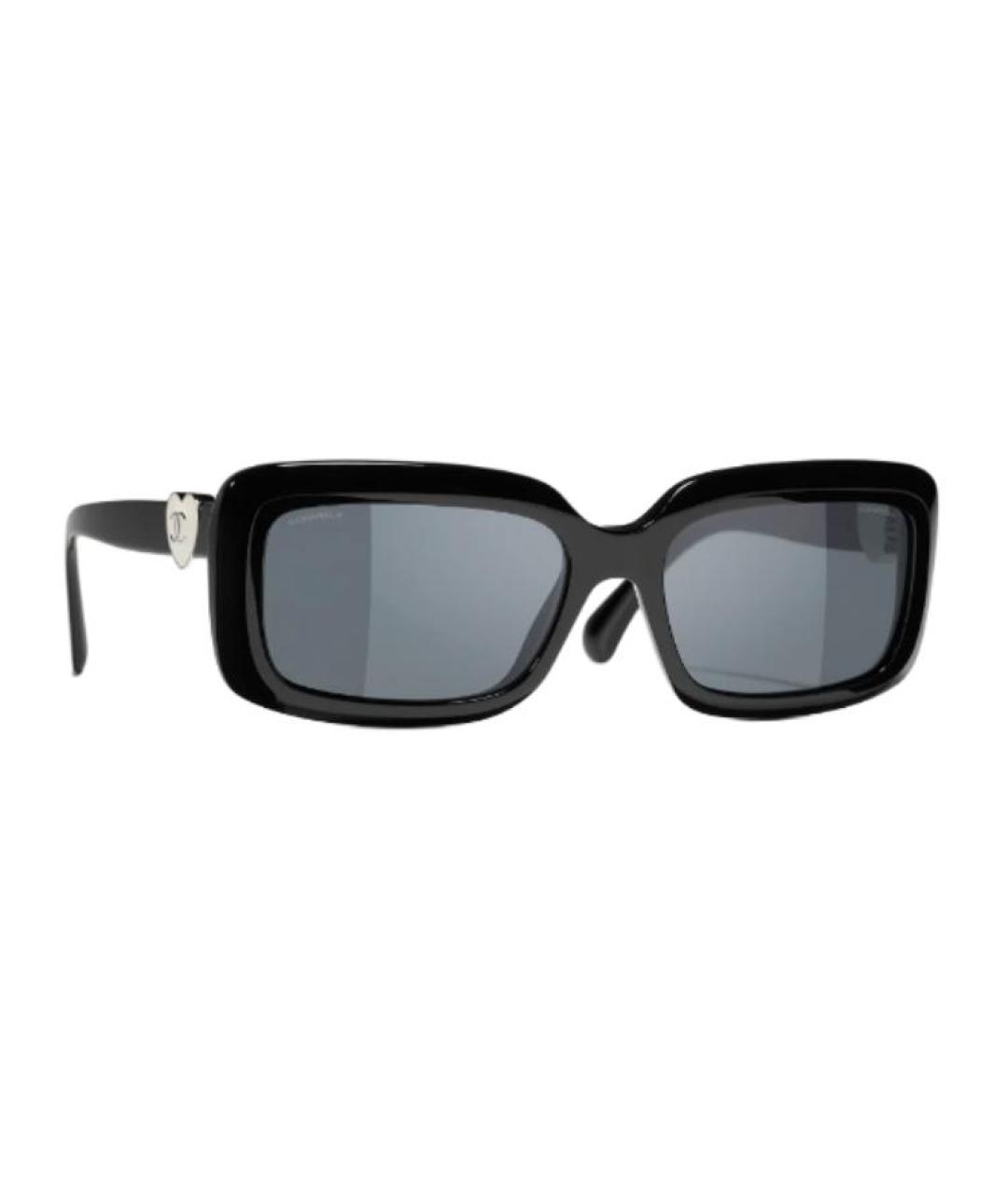CHANEL Черные пластиковые солнцезащитные очки, фото 2