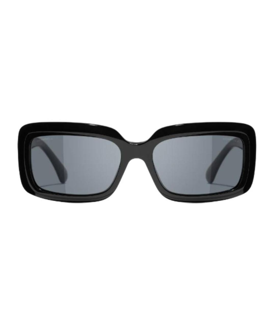 CHANEL Черные пластиковые солнцезащитные очки, фото 3
