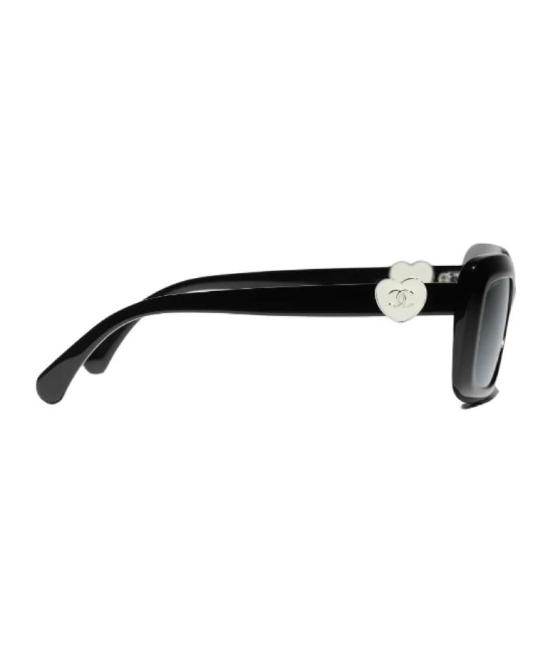 CHANEL Черные пластиковые солнцезащитные очки, фото 4