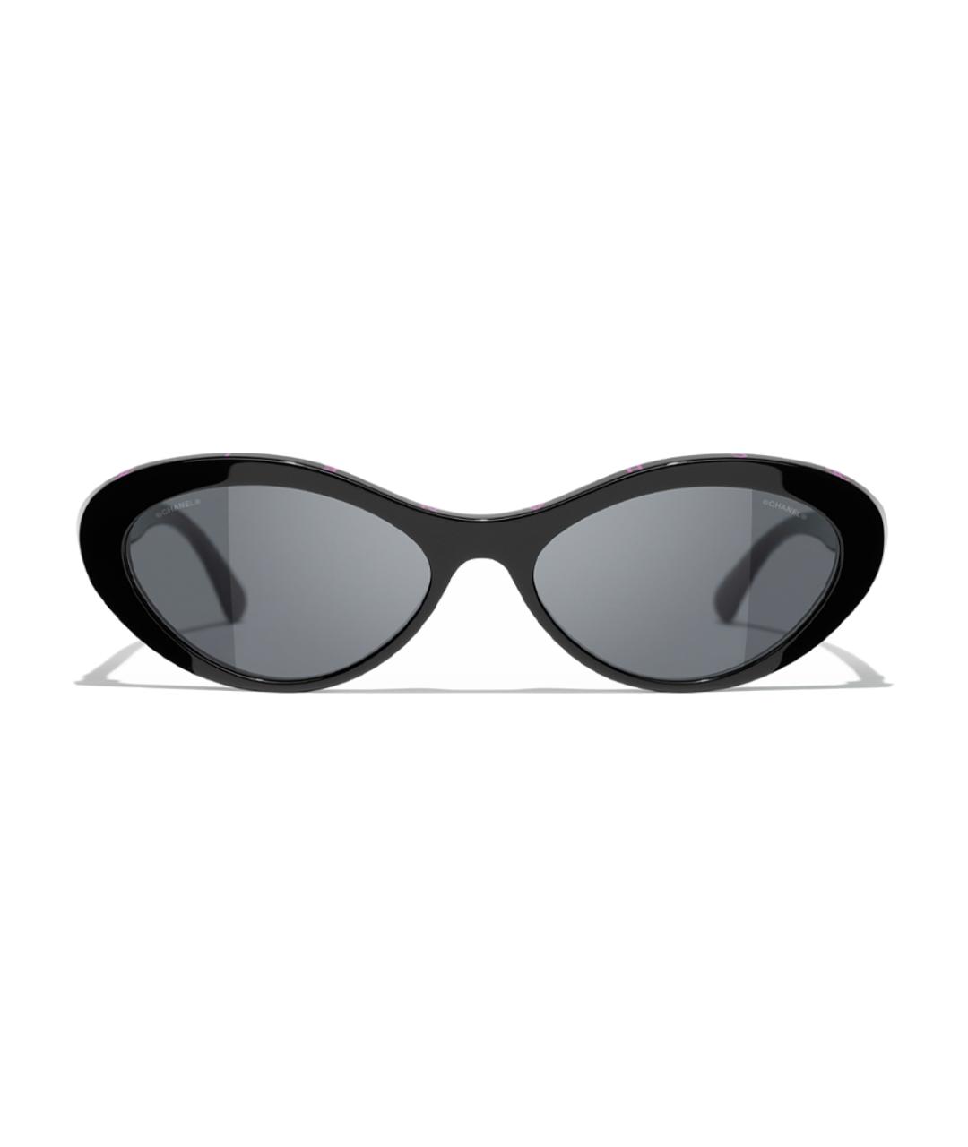 CHANEL Черные пластиковые солнцезащитные очки, фото 2