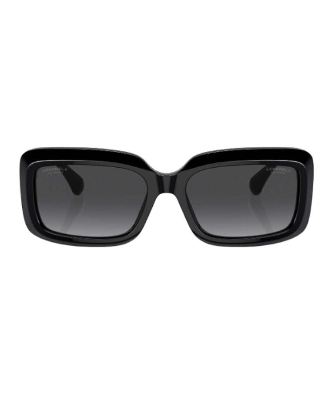 CHANEL Черные пластиковые солнцезащитные очки, фото 2