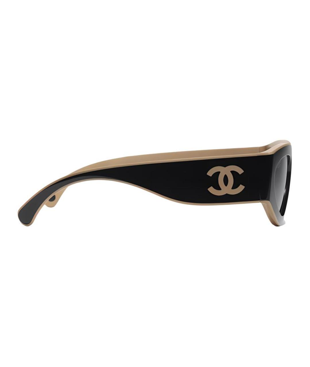 CHANEL Черные пластиковые солнцезащитные очки, фото 5