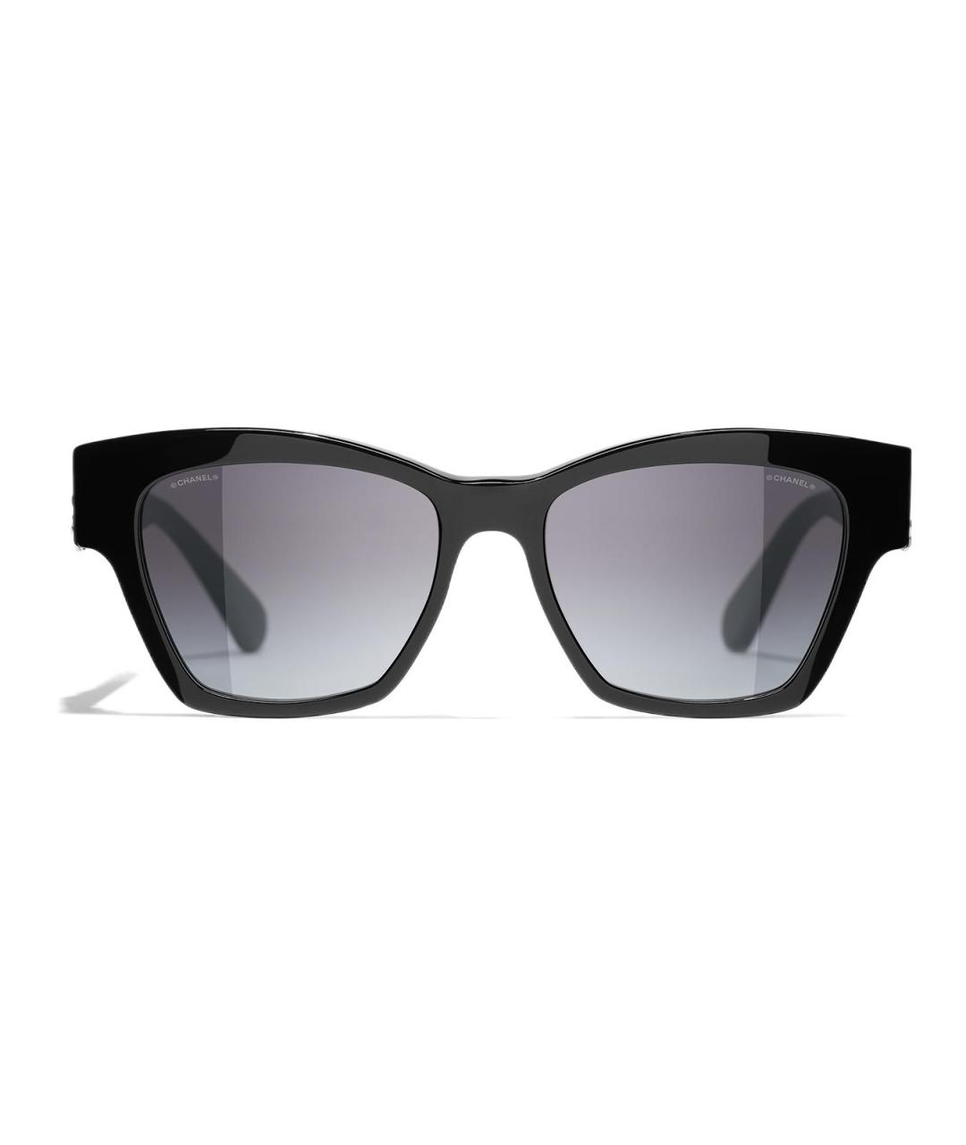 CHANEL Черные пластиковые солнцезащитные очки, фото 2