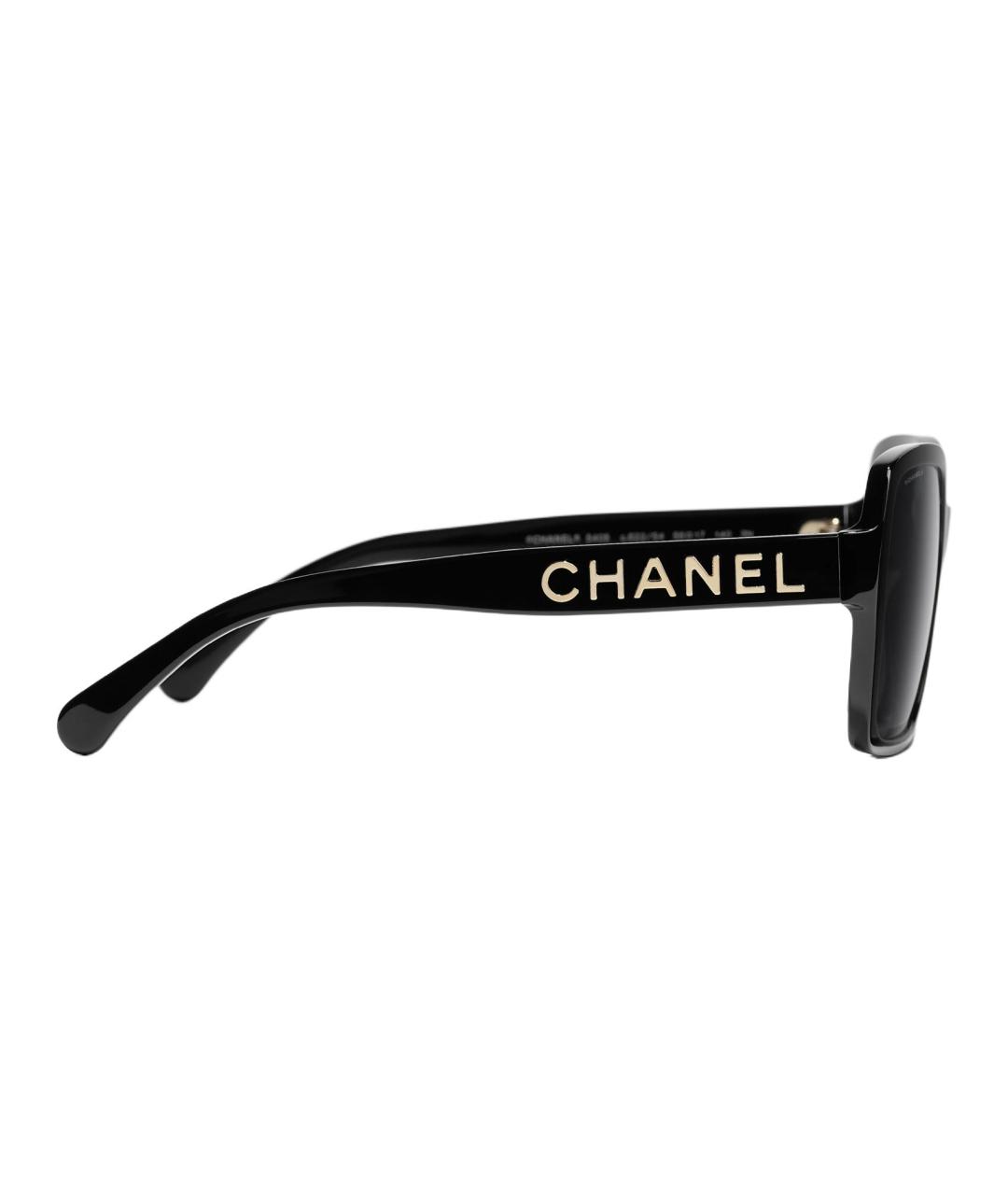 CHANEL Черные пластиковые солнцезащитные очки, фото 4