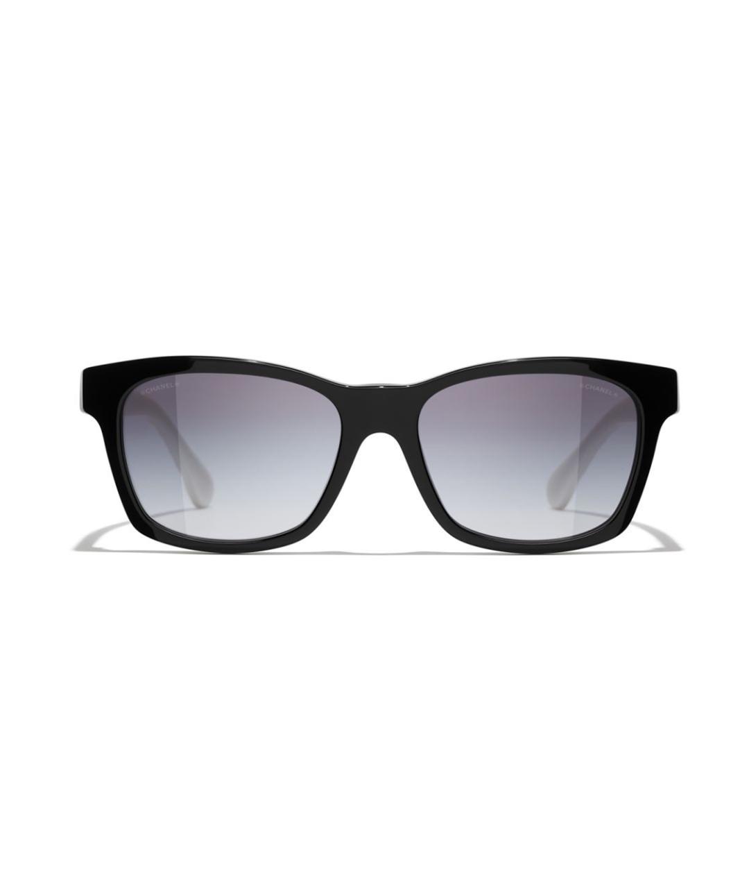 CHANEL Черные пластиковые солнцезащитные очки, фото 1