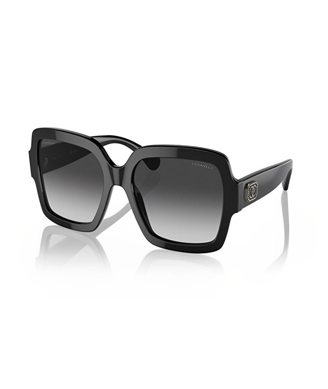 CHANEL Черные пластиковые солнцезащитные очки, фото 1