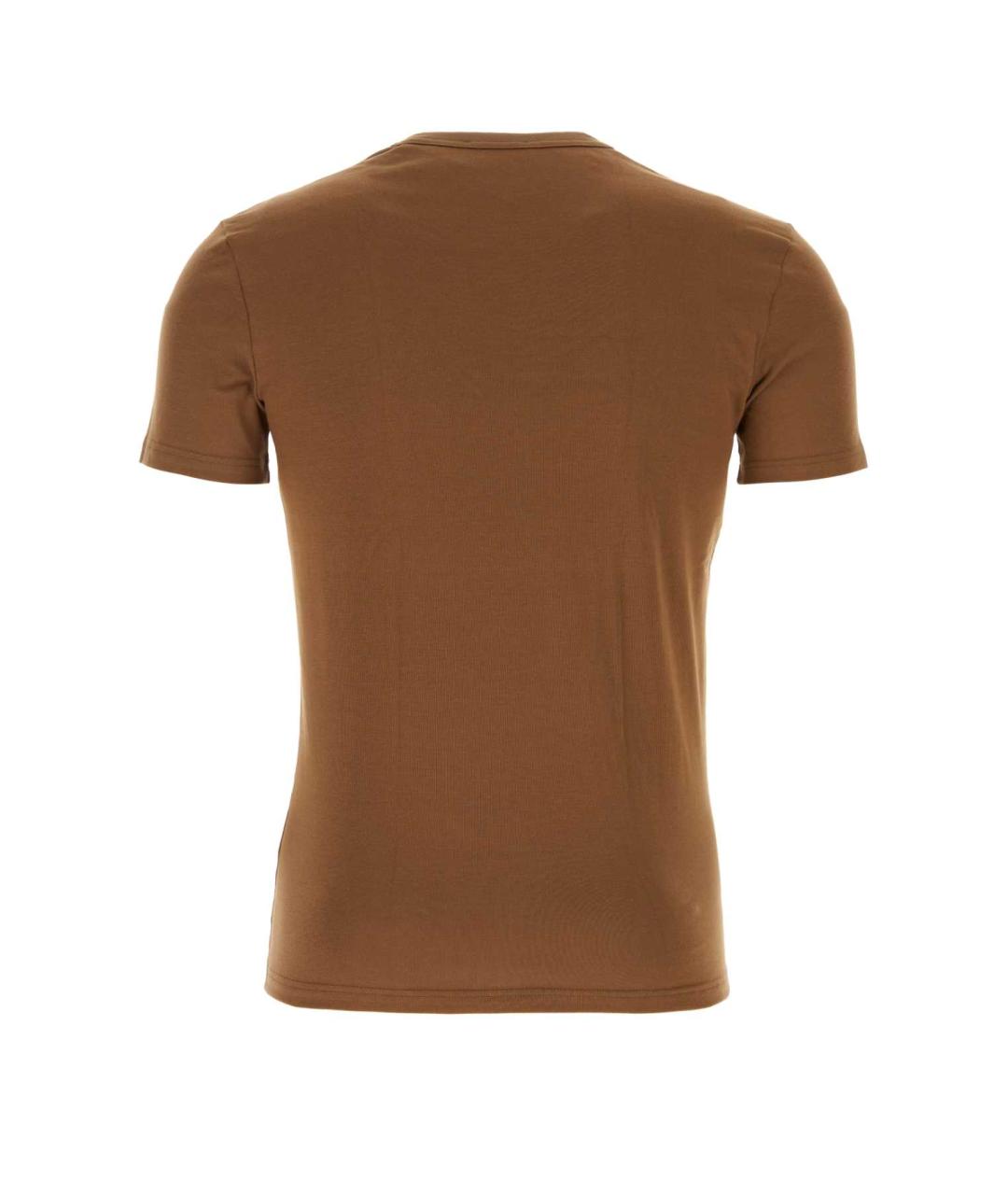 TOM FORD Коричневая хлопковая футболка, фото 2