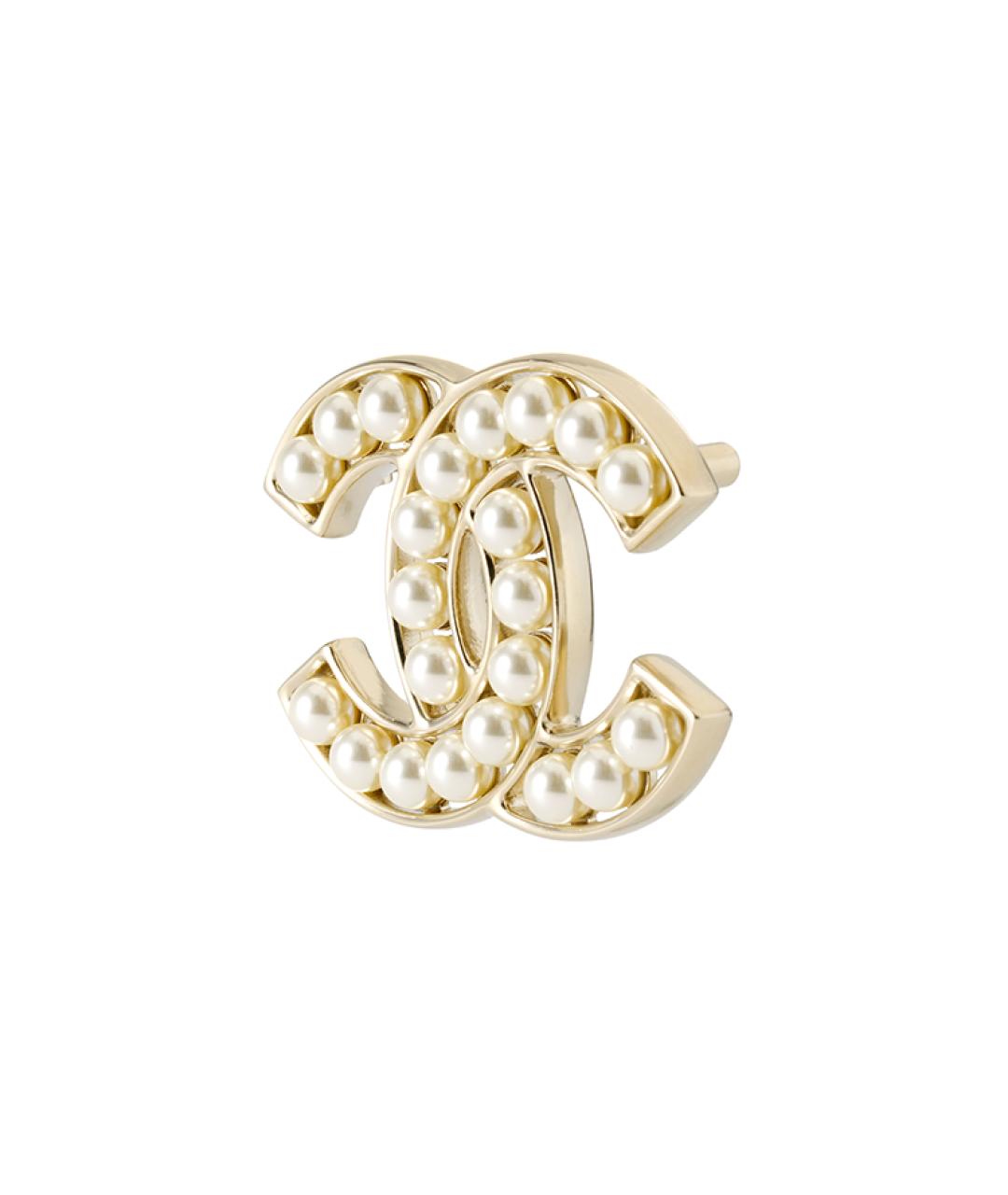 CHANEL Золотая металлическая булавка / брошь, фото 1