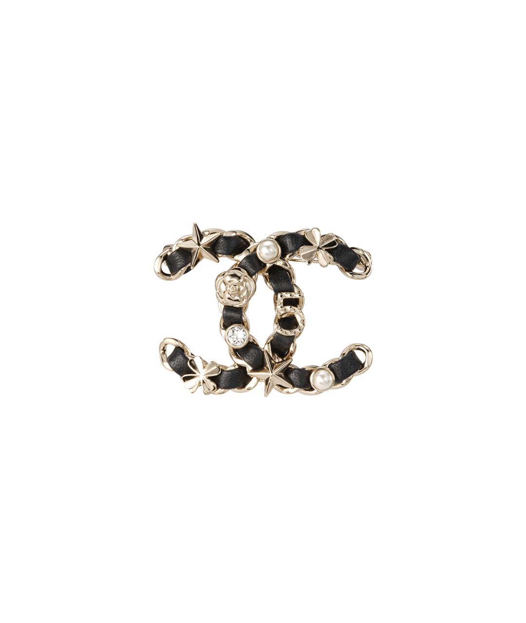 CHANEL Черная металлическая булавка / брошь, фото 2