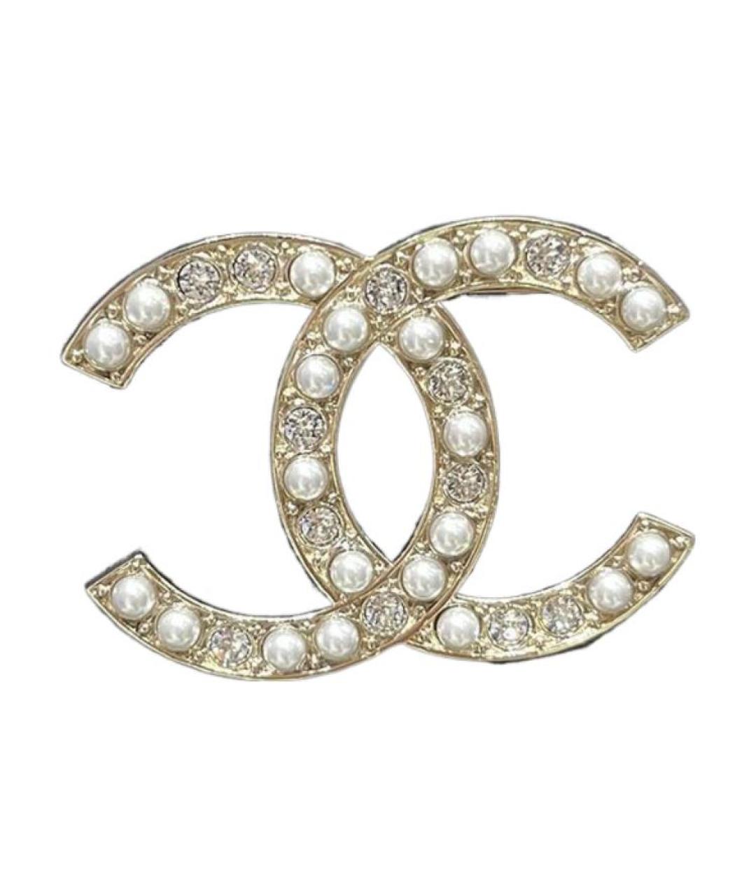 CHANEL Золотая жемчужная булавка / брошь, фото 1