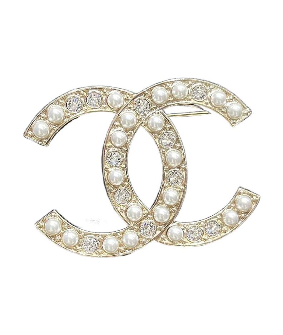 CHANEL Золотая жемчужная булавка / брошь, фото 2