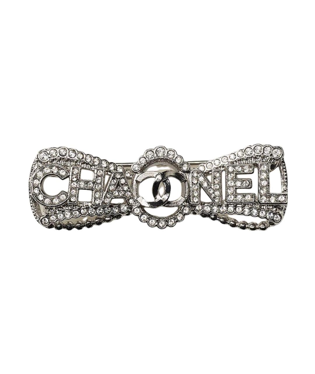 CHANEL Серебряная металлическая булавка / брошь, фото 2