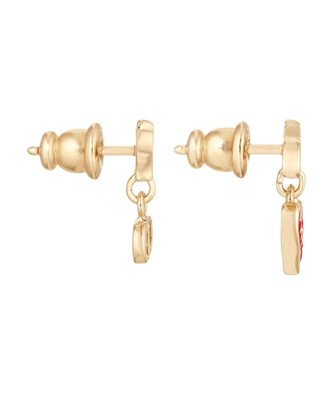 CHRISTIAN DIOR Золотые металлические серьги, фото 3