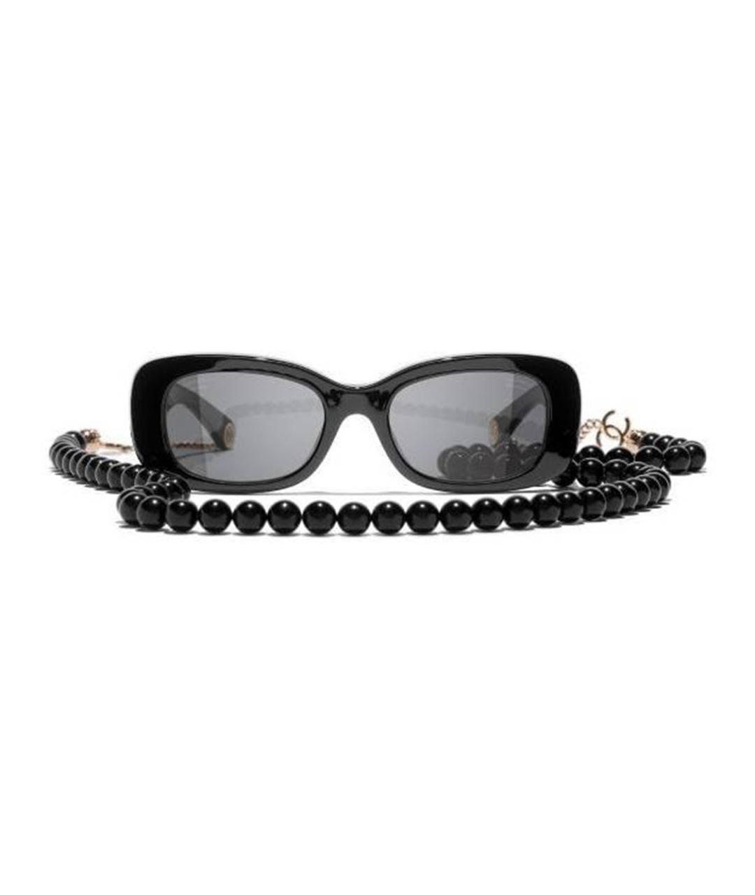 CHANEL Черные пластиковые солнцезащитные очки, фото 2