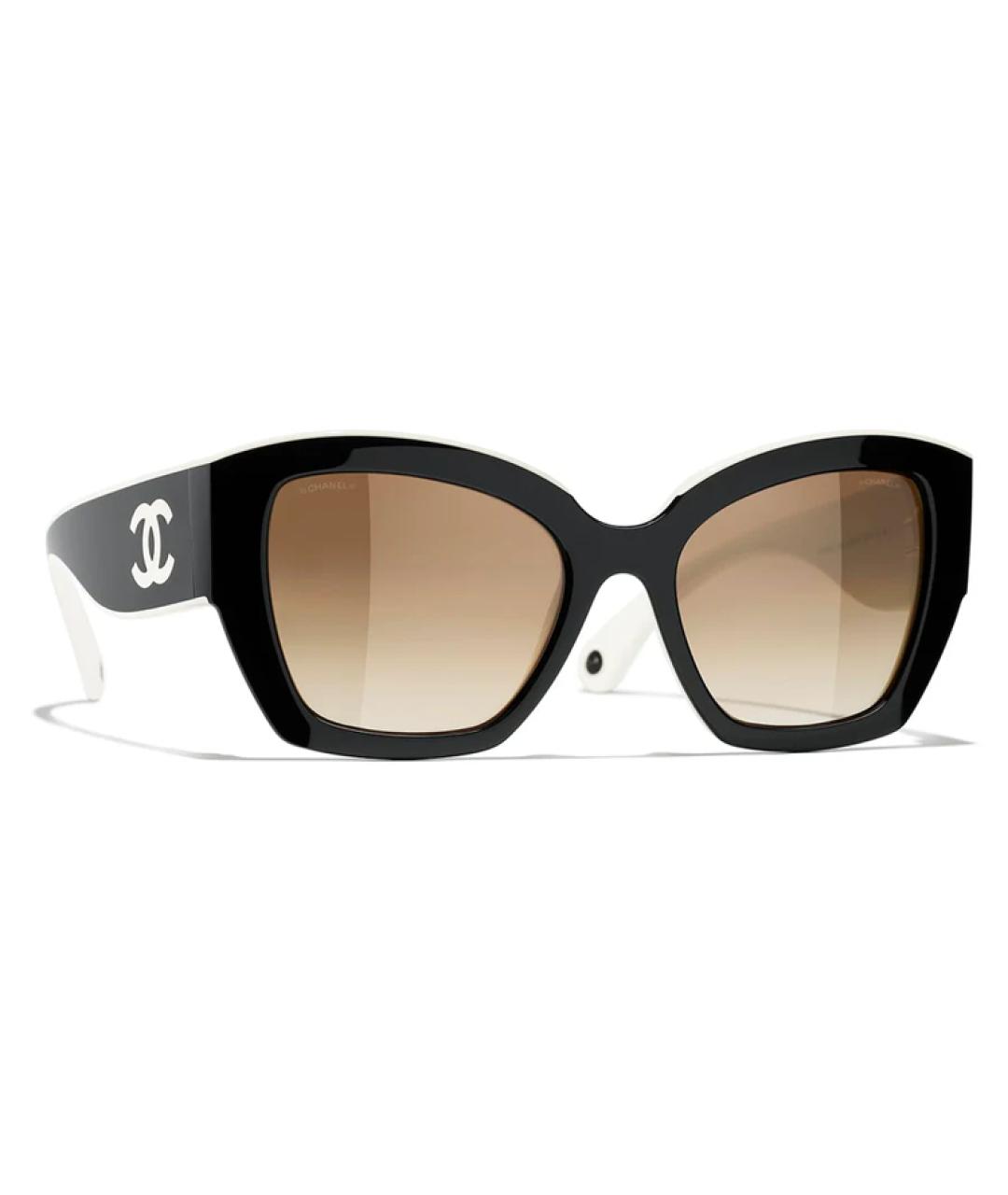 CHANEL Черные пластиковые солнцезащитные очки, фото 2