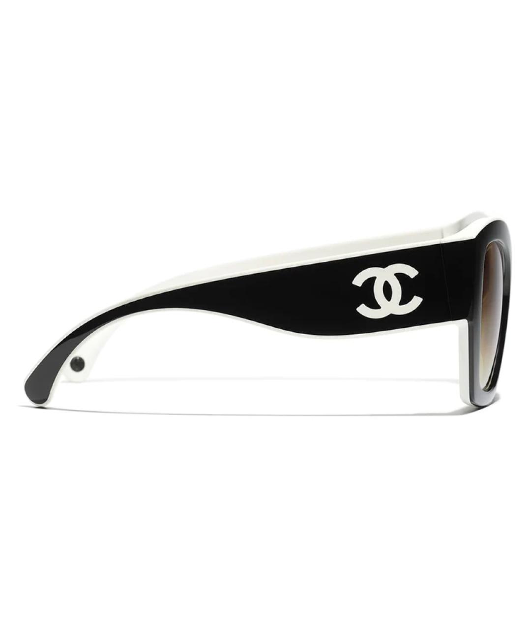 CHANEL Черные пластиковые солнцезащитные очки, фото 3