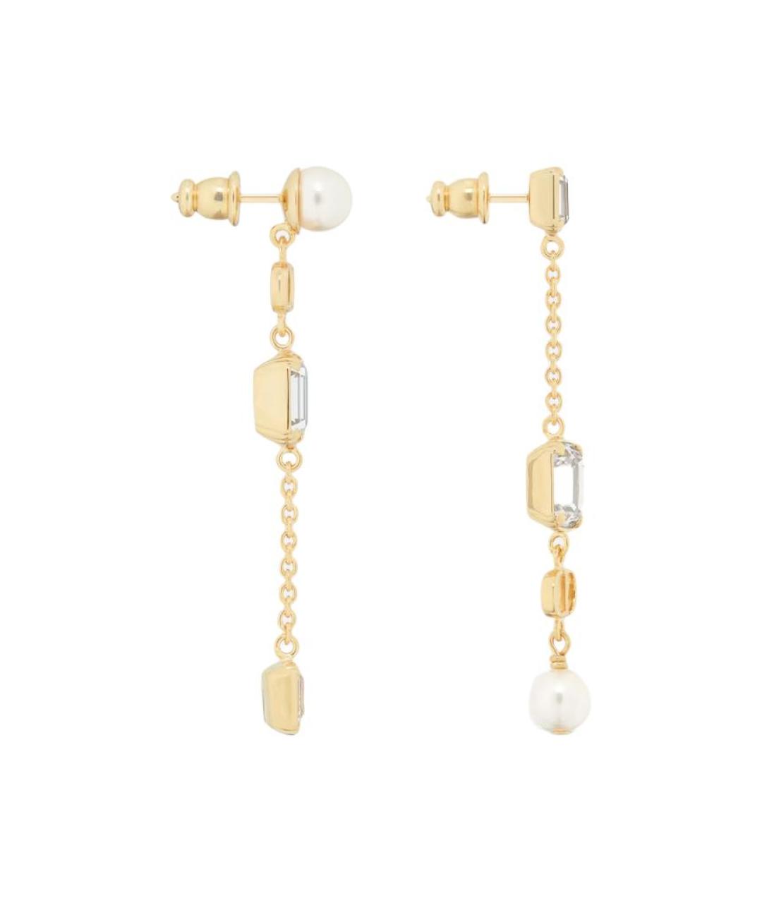 CHRISTIAN DIOR Золотые металлические серьги, фото 3