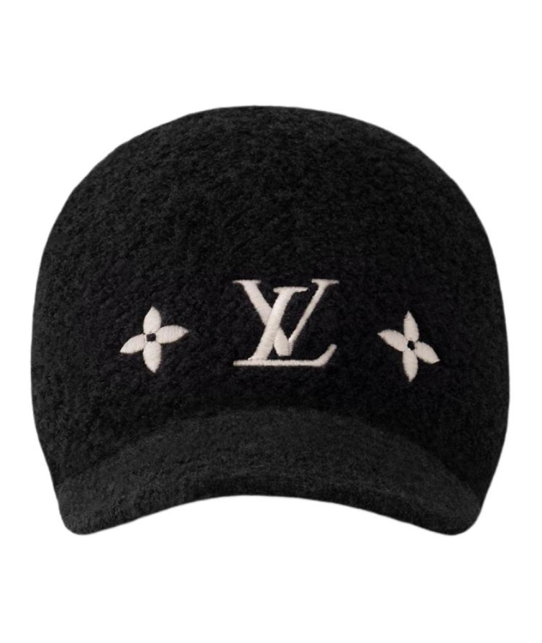 LOUIS VUITTON Черная шерстяная кепка, фото 2