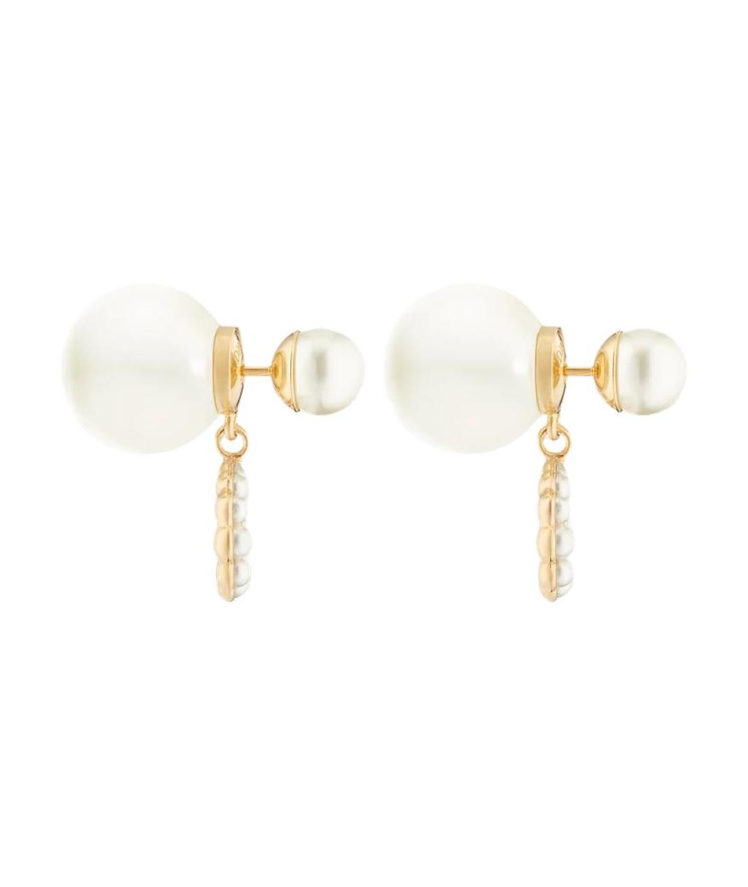 CHRISTIAN DIOR Золотые металлические серьги, фото 2