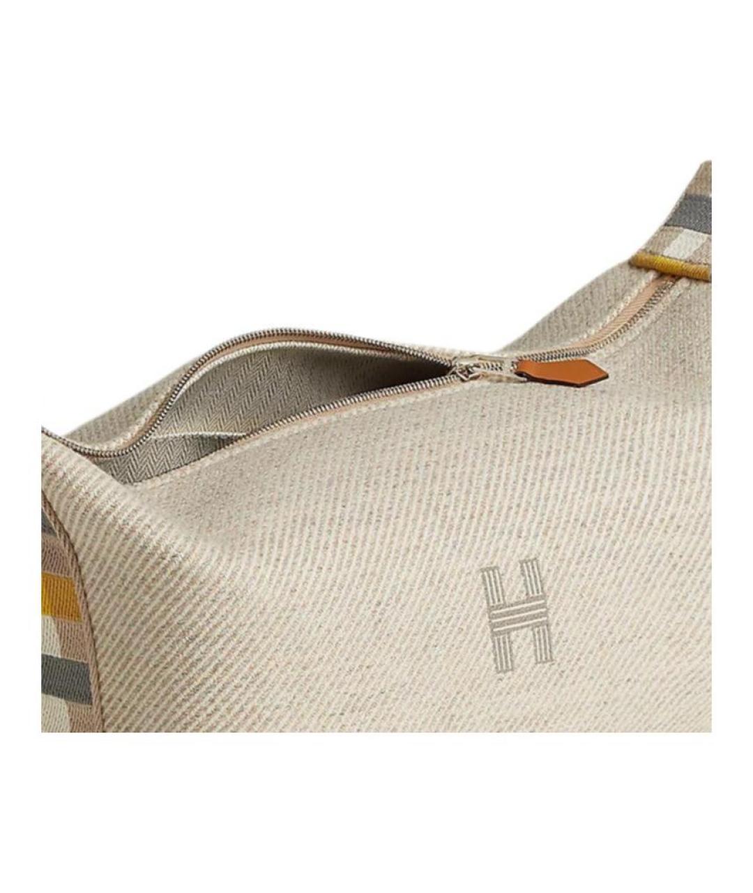 HERMES Бежевая косметичка, фото 3