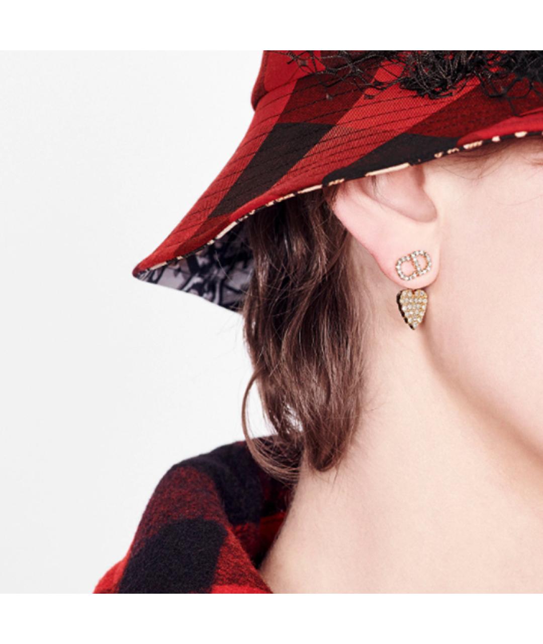 CHRISTIAN DIOR Золотые металлические серьги, фото 3