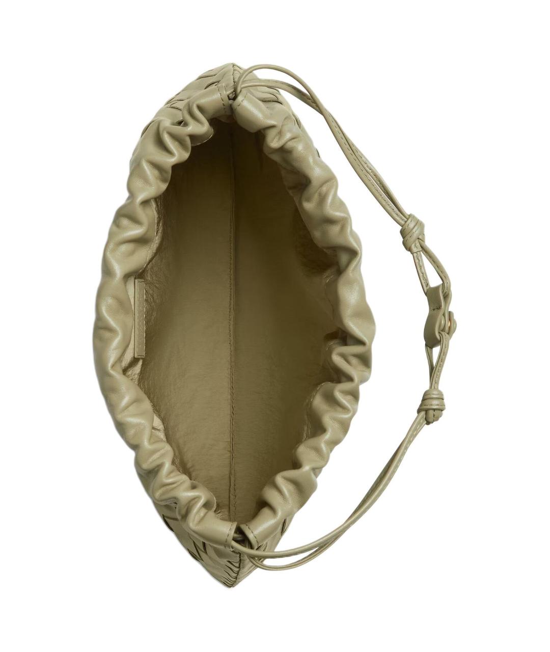 BOTTEGA VENETA Бежевая кожаная сумка через плечо, фото 4