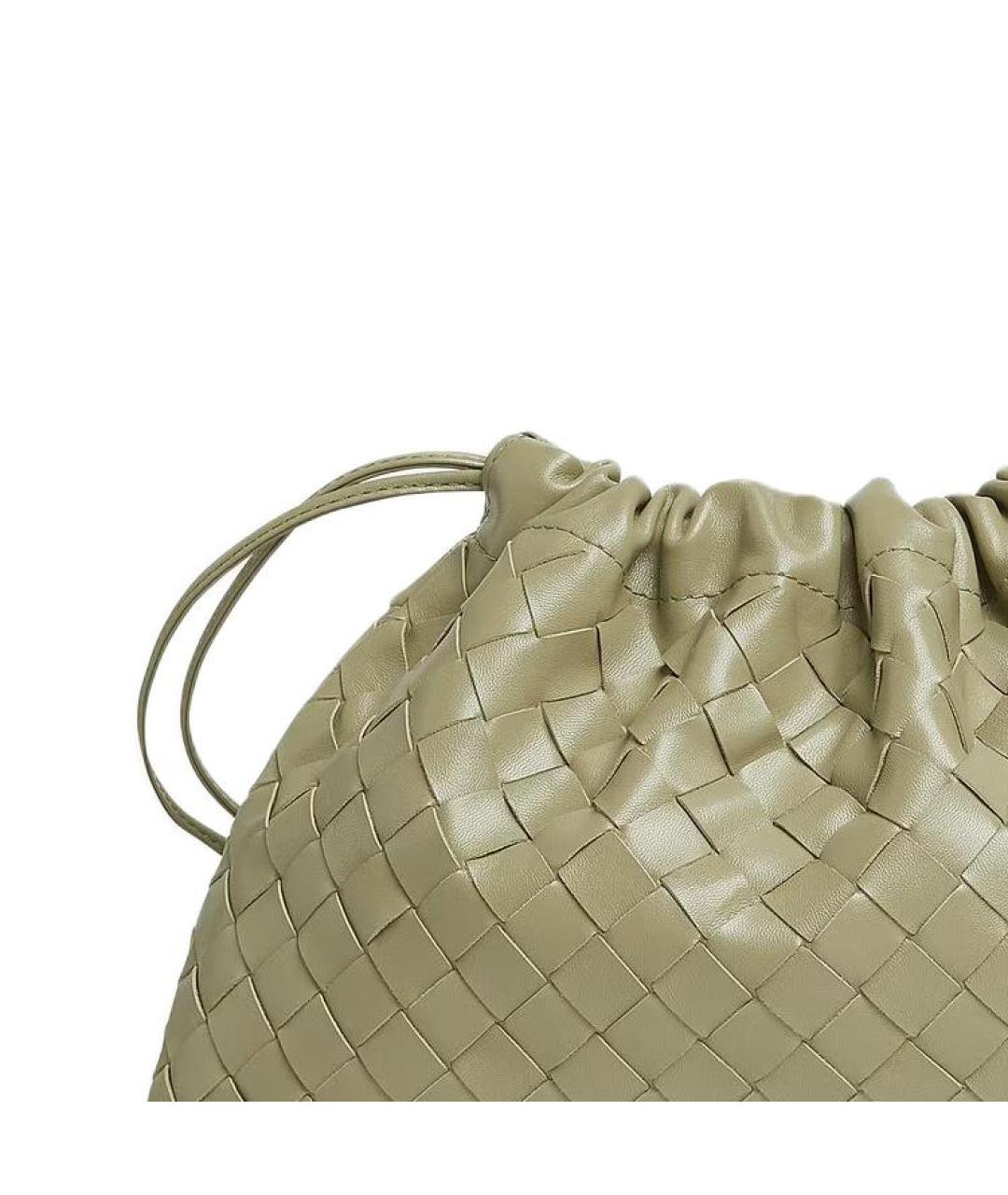 BOTTEGA VENETA Бежевая кожаная сумка через плечо, фото 5
