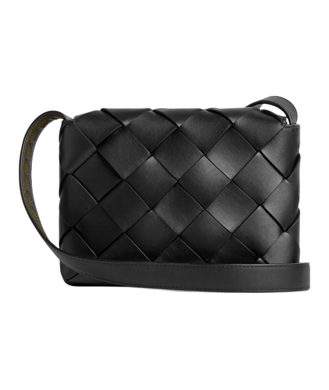 BOTTEGA VENETA Черная кожаная сумка на плечо, фото 3