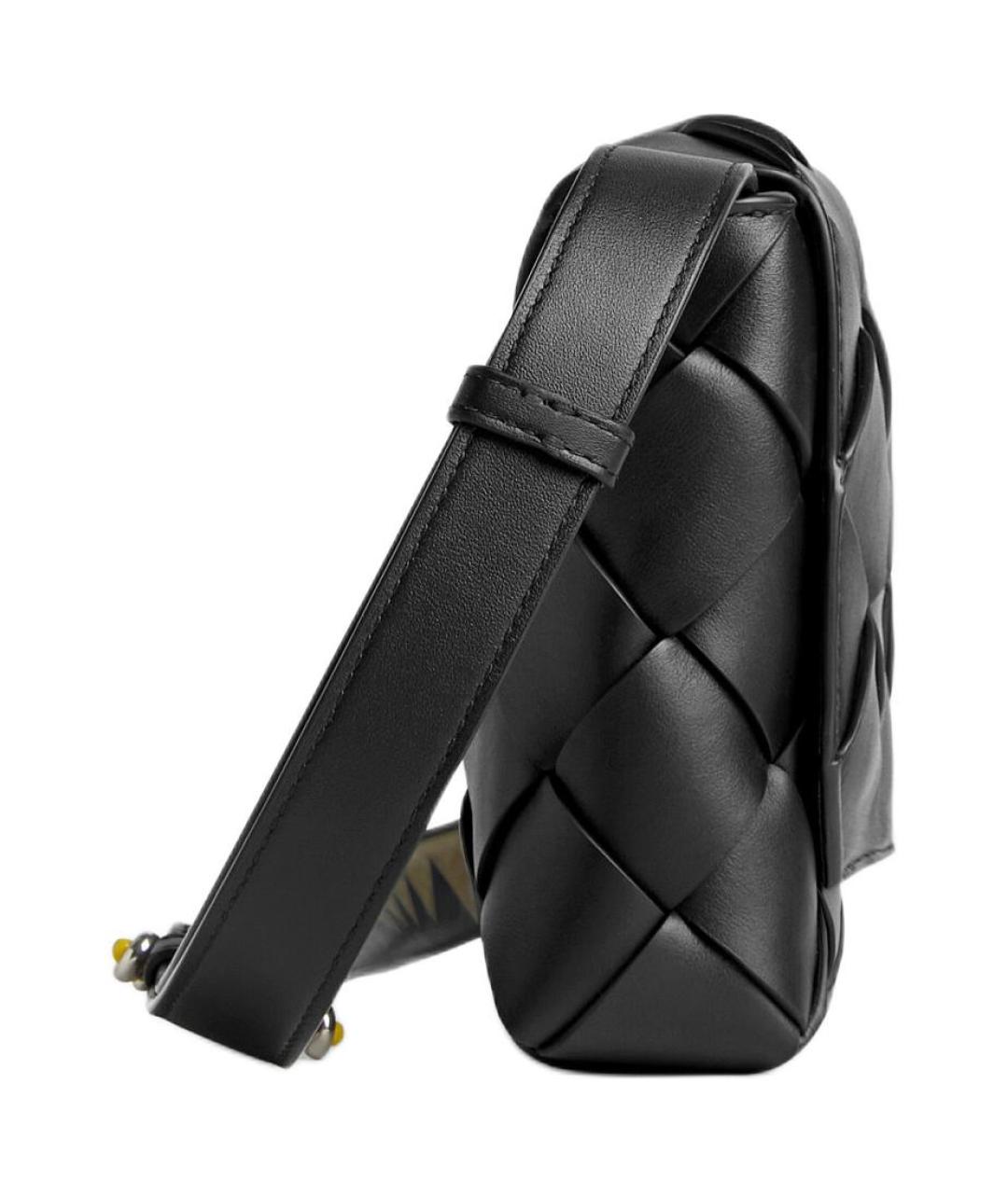 BOTTEGA VENETA Черная кожаная сумка на плечо, фото 2