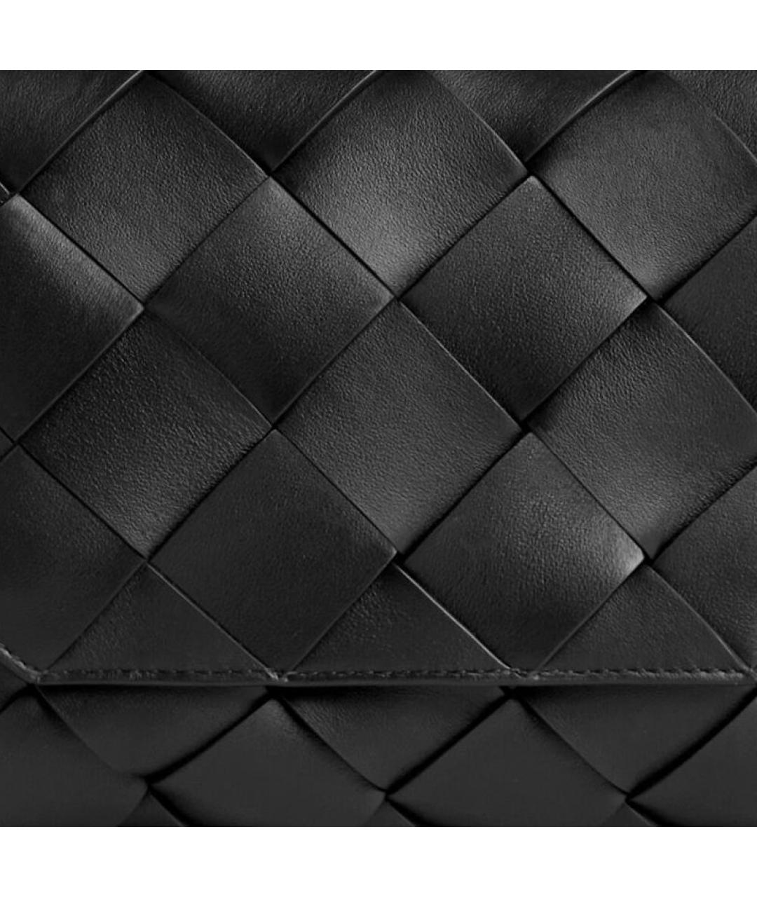 BOTTEGA VENETA Черная кожаная сумка на плечо, фото 5